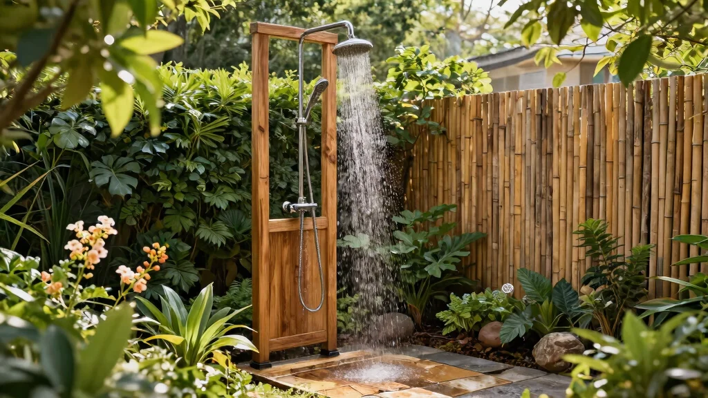 8 Outdoor Shower Kit Concepts to Build a Beautiful Backyard Shower With Ease